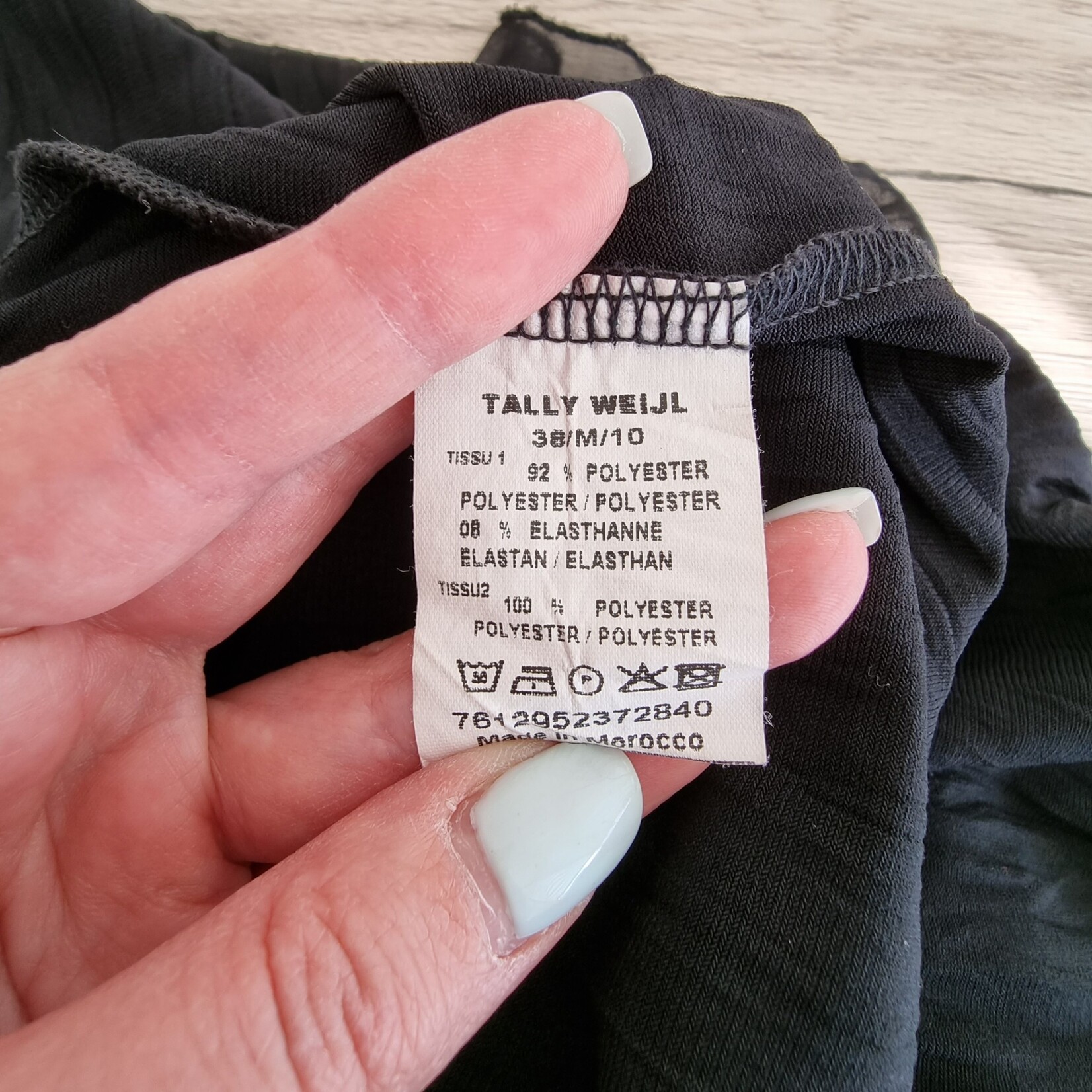 Tally Weijl Jupe noire à voile (SIZE : 38/M)
