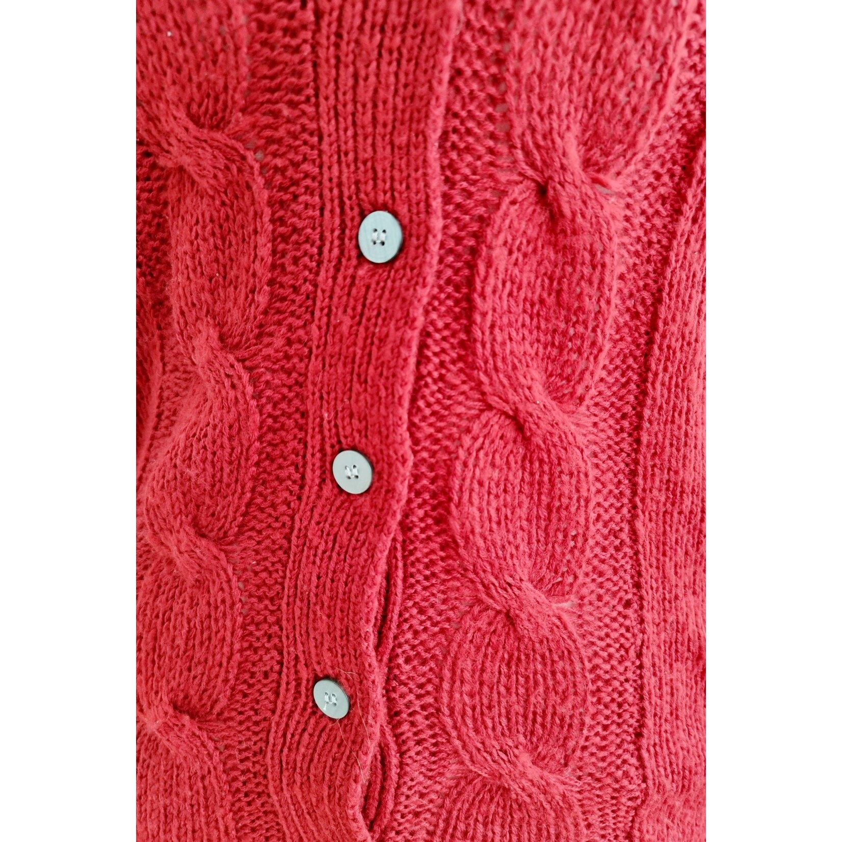 Chicorée Jaquette rouge en maille (SIZE : M)