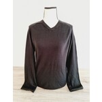 Pull noir col en V (SIZE : M)