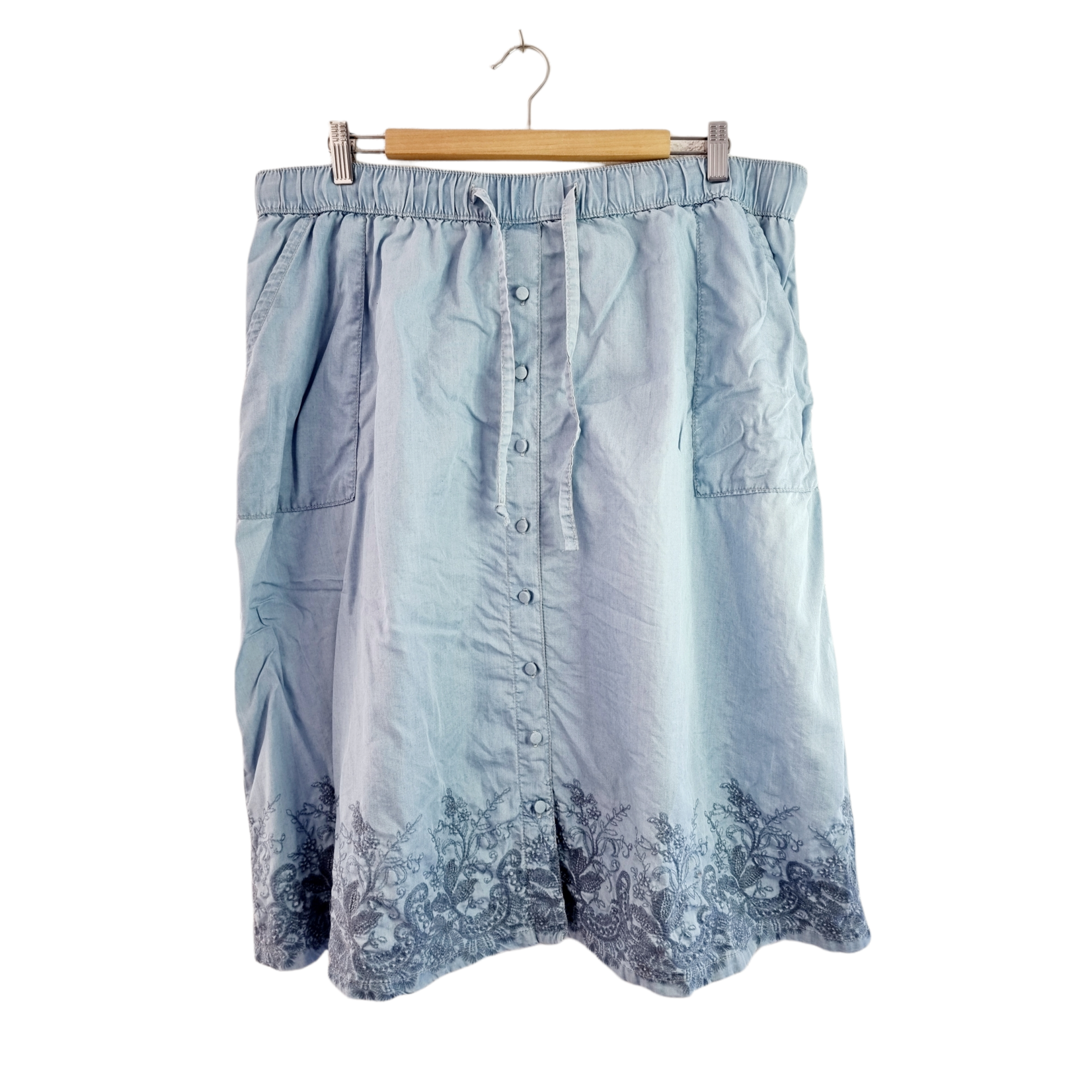 Yessica by C&A Jupe avec broderie sur le bas (SIZE : L)