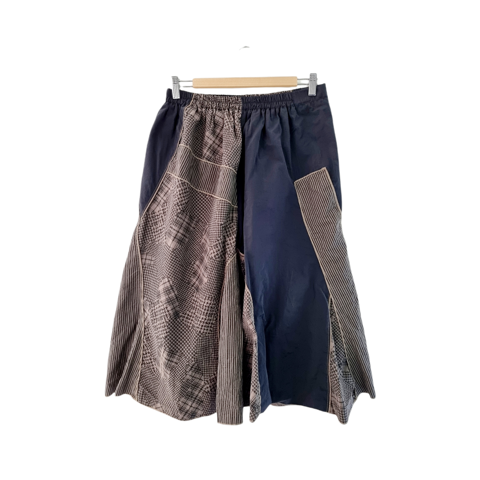Jupe mi-longue motif pied de poule (SIZE : T6 = 48)