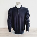World of Basics Pull noir à col polo - Marc (SIZE : M)