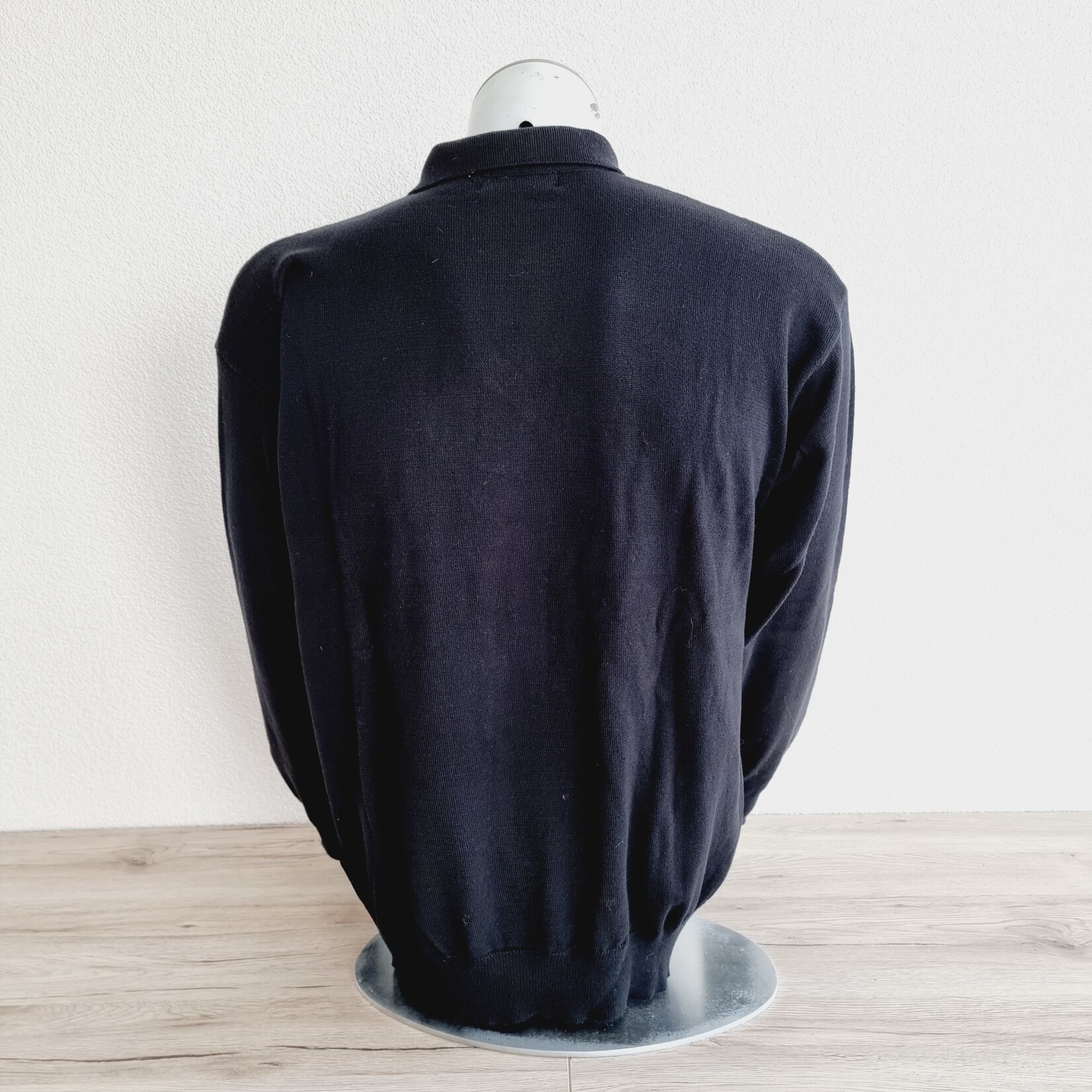 World of Basics Pull noir à col polo - Marc (SIZE : M)