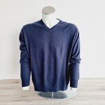 Vitali Ricci Pull bleu foncé col en V - Jacob (SIZE : M)