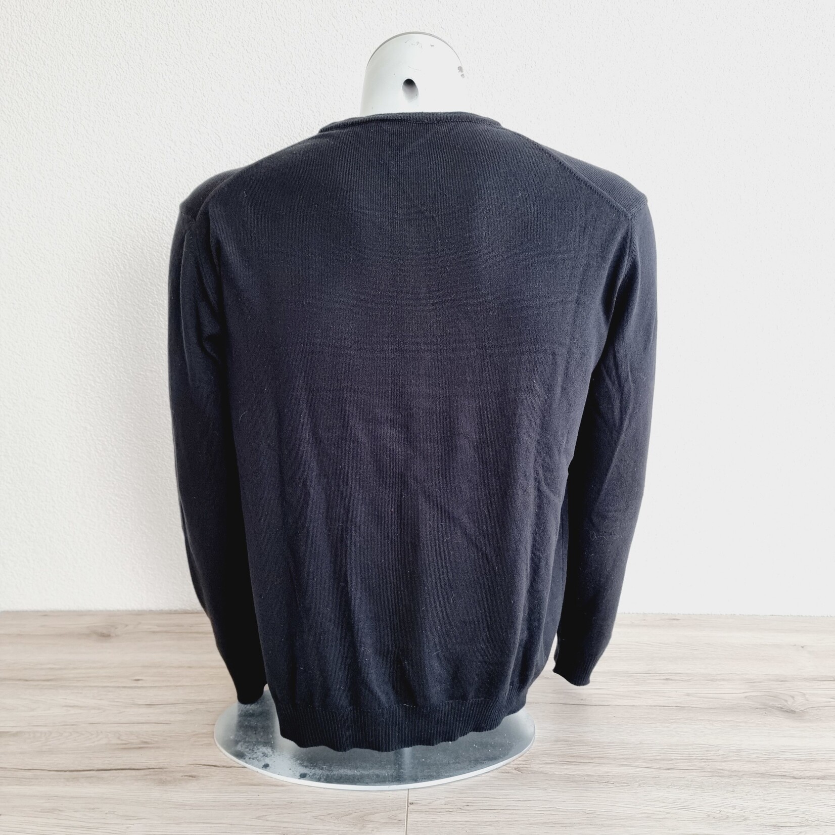 Enzo Di Milano Pullover noir col V - Enzo (SIZE : XL)