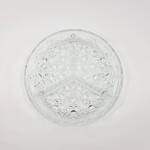 Plat à 3 compartiments en verre taillé
