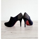Graceland Bottine noire à talon & strass (Pointure : 41)