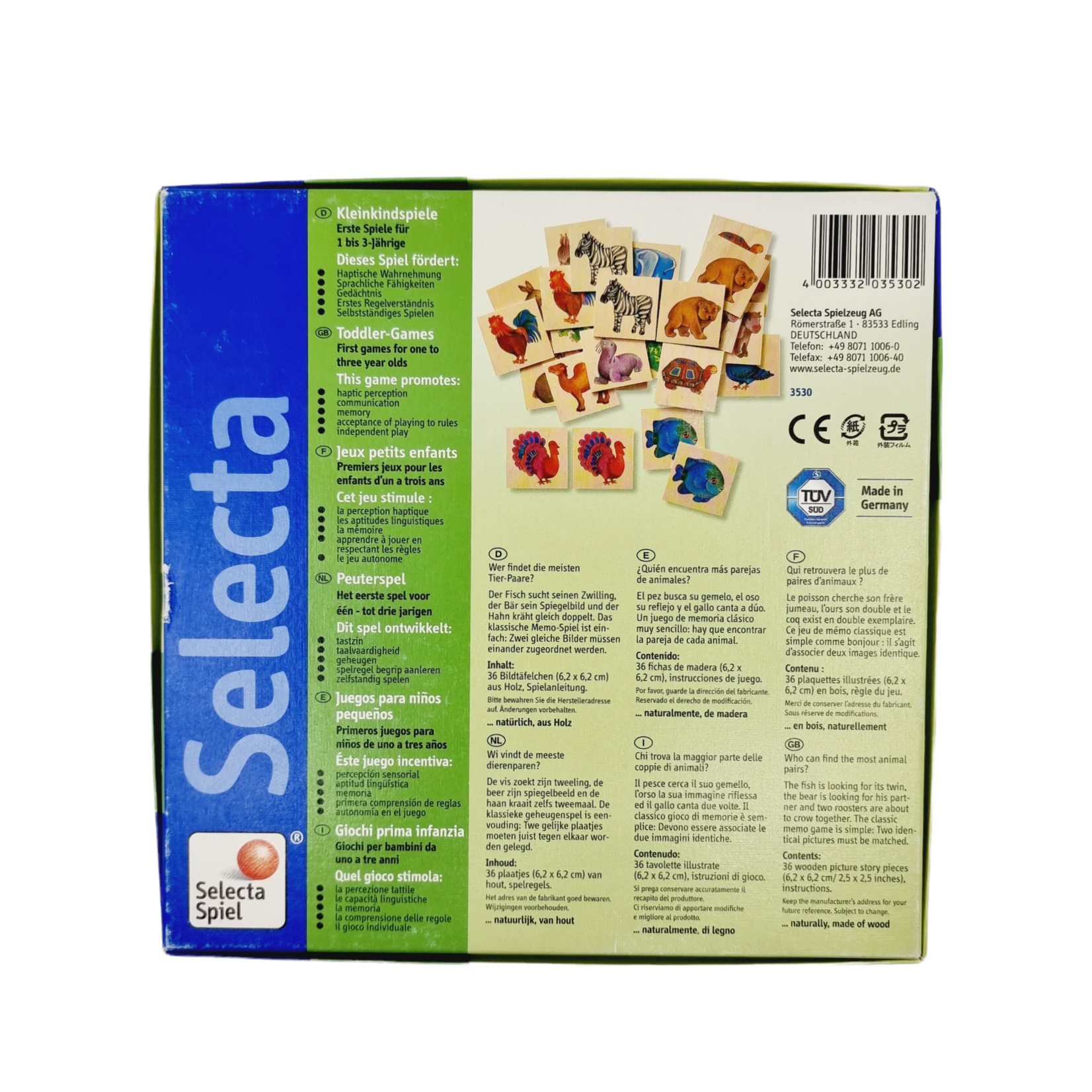 Selecta Memo en bois - Zoo