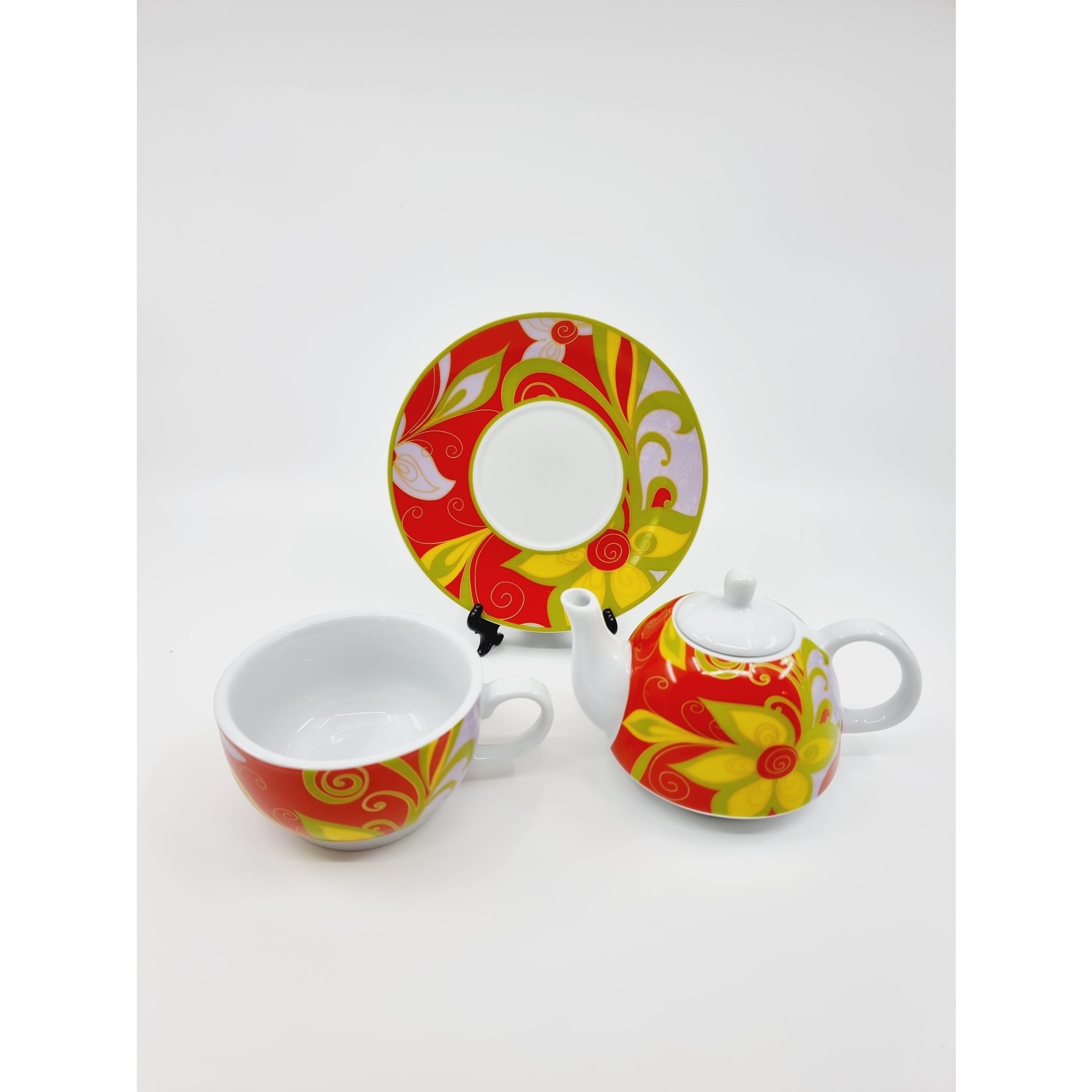Royaume des Saveurs Théière avec soucoupe & tasse - Fleur jaune
