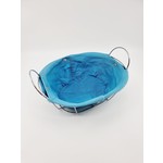 Corbeille en métal avec tissu