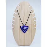 Collier en tissu bicolore - violet/mauve