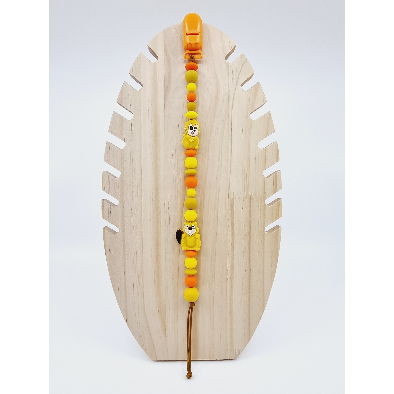 Attache-tétine - Singe/Castor