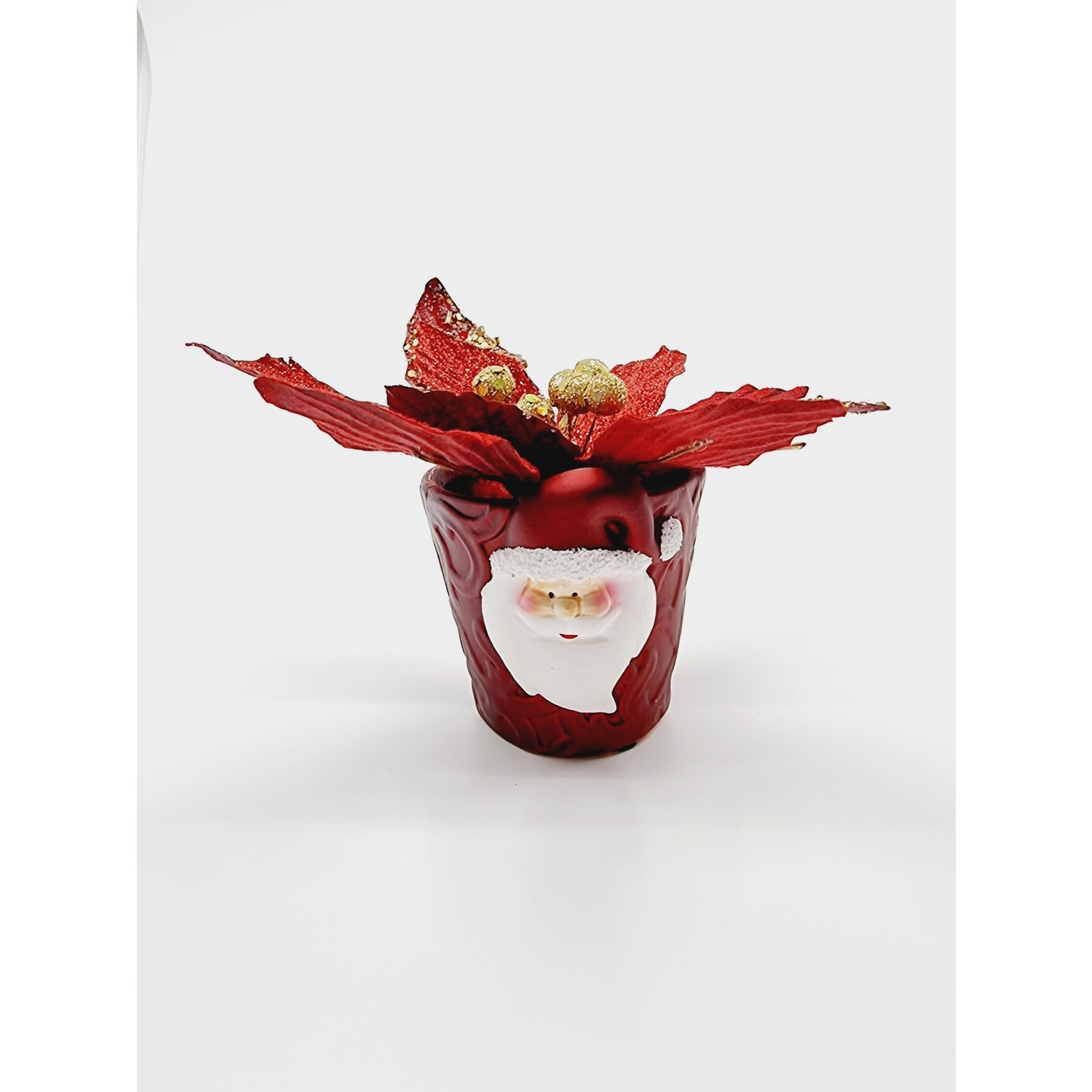 Pot Père Noël avec étoile de Noël