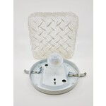 Plafonnier carré vintage en verre