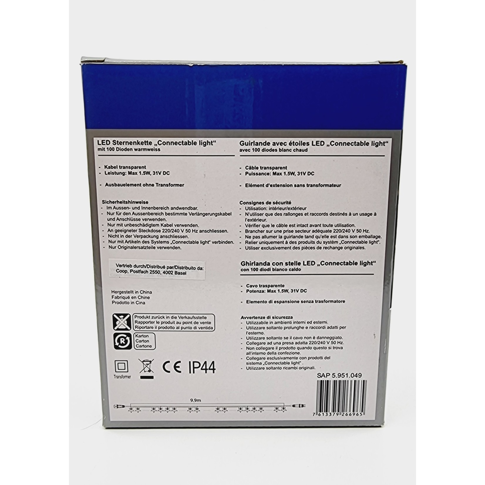 Guirlande avec étoiles LED extensible