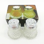 Salière et poivrière en verre