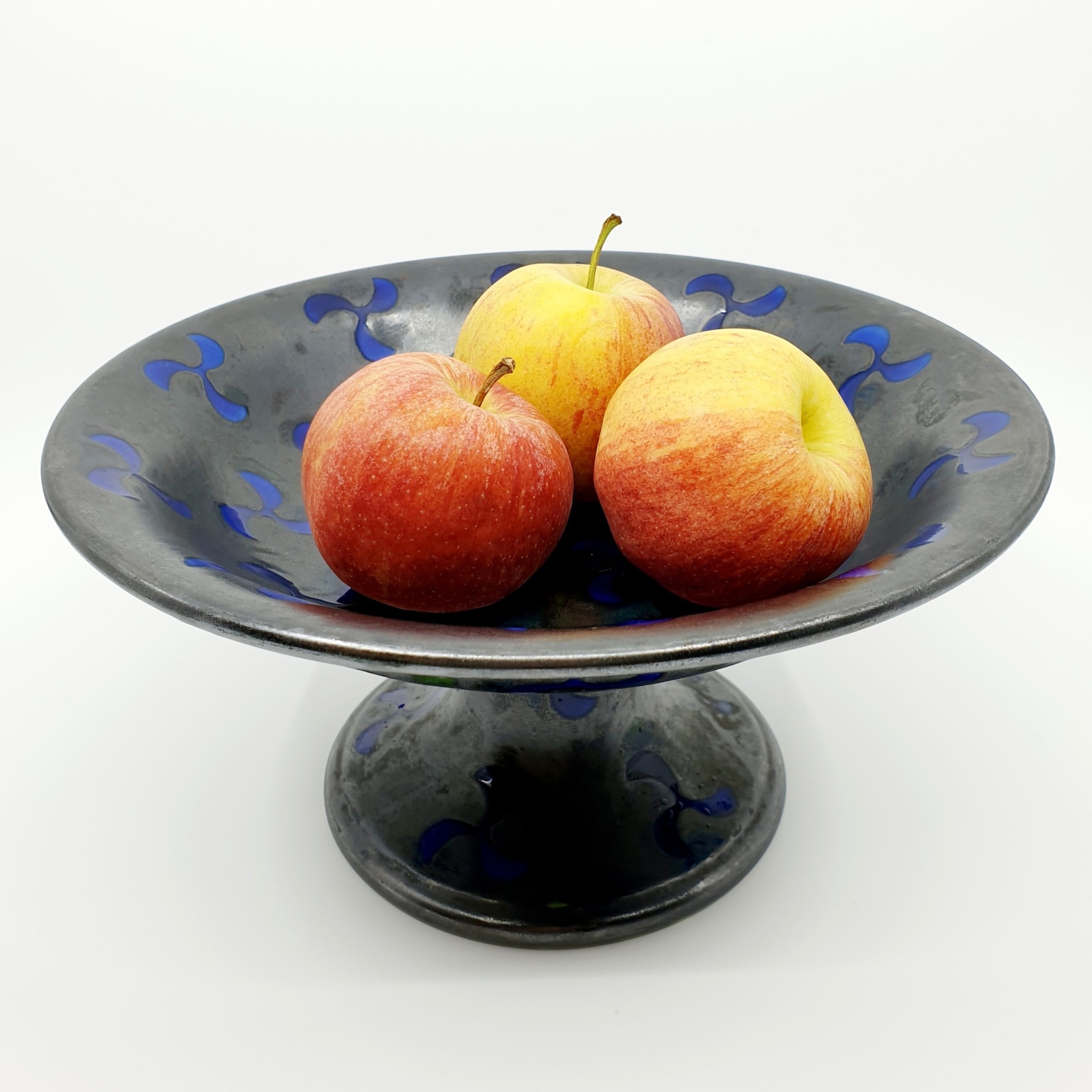 Coupe à Fruits Sur Pied En Porcelaine HEMOTON - Design Rétro, 12.5x12.5x5cm - Pour Fruits, Snacks, Desserts