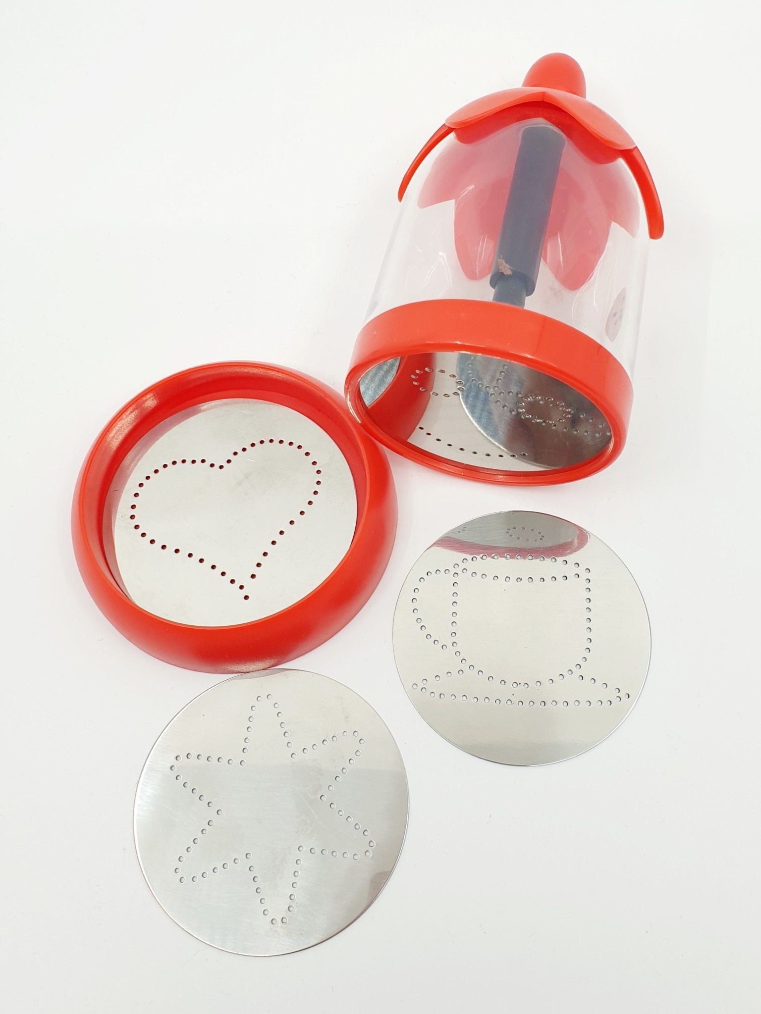 CILIO 201307 Saupoudreuse Décoration Café Avec 3 Pochoirs - Accessoire Barista