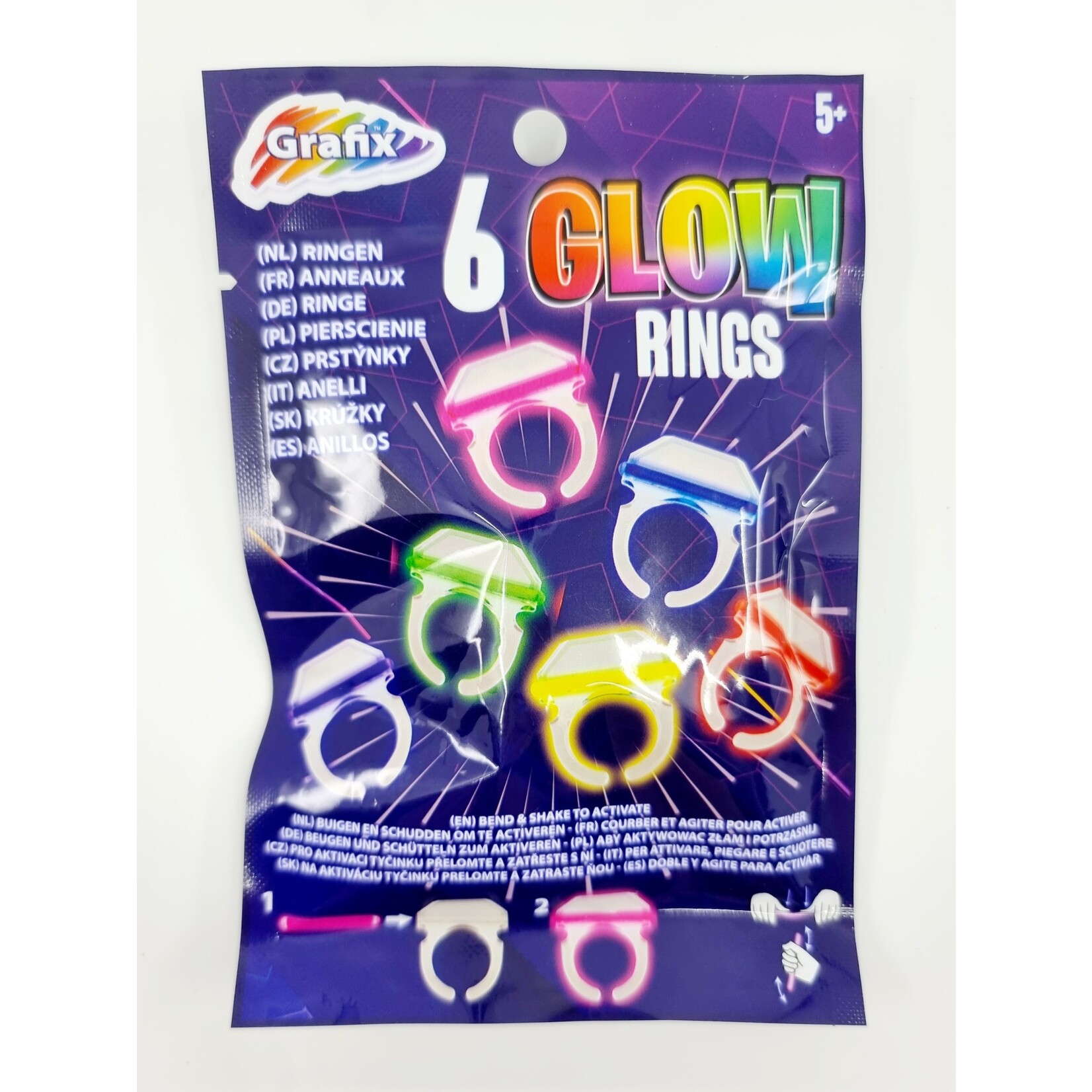 Grafix Bagues lumineuses (6 pièces)