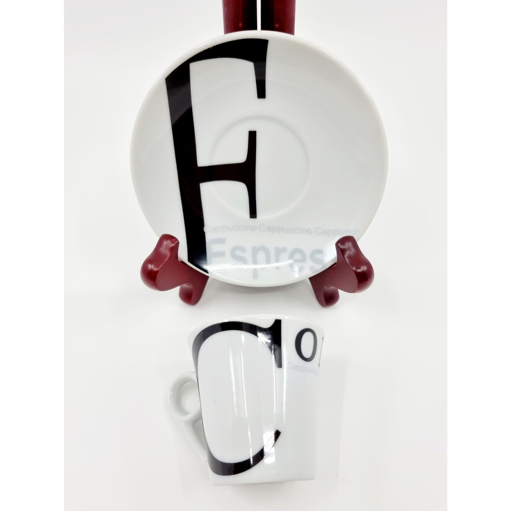 Tasse & sous-tasse - black & white coffee (2x6 pièces)
