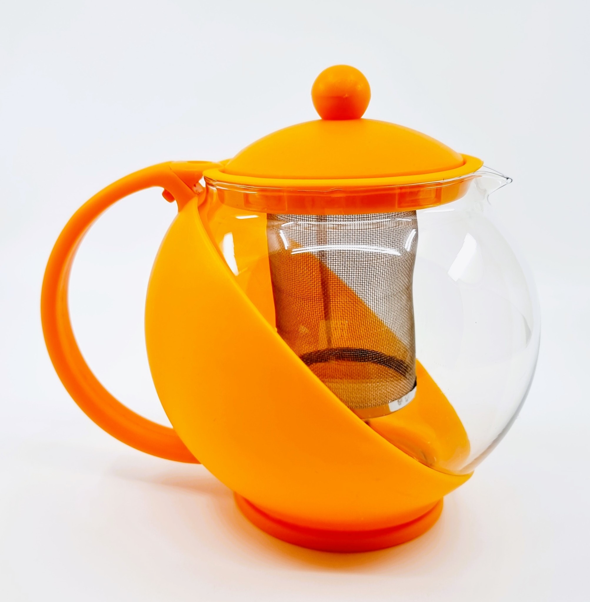 Théière Avec Infuseur, 580 Ml / 19,6 Oz En Verre Borosilicaté Théière Avec Un Thé à 360 °, Une Feuille De Fleuris