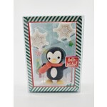 Gomme pingouin - écharpe rouge