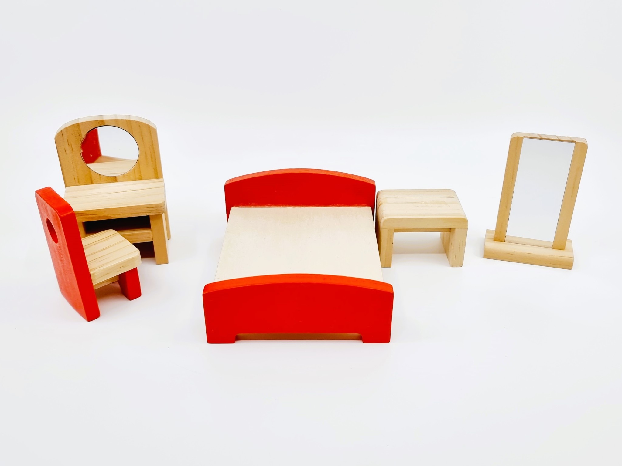 Meubles en bois de maison de poupées (10 pièces) - Nouvelle ère