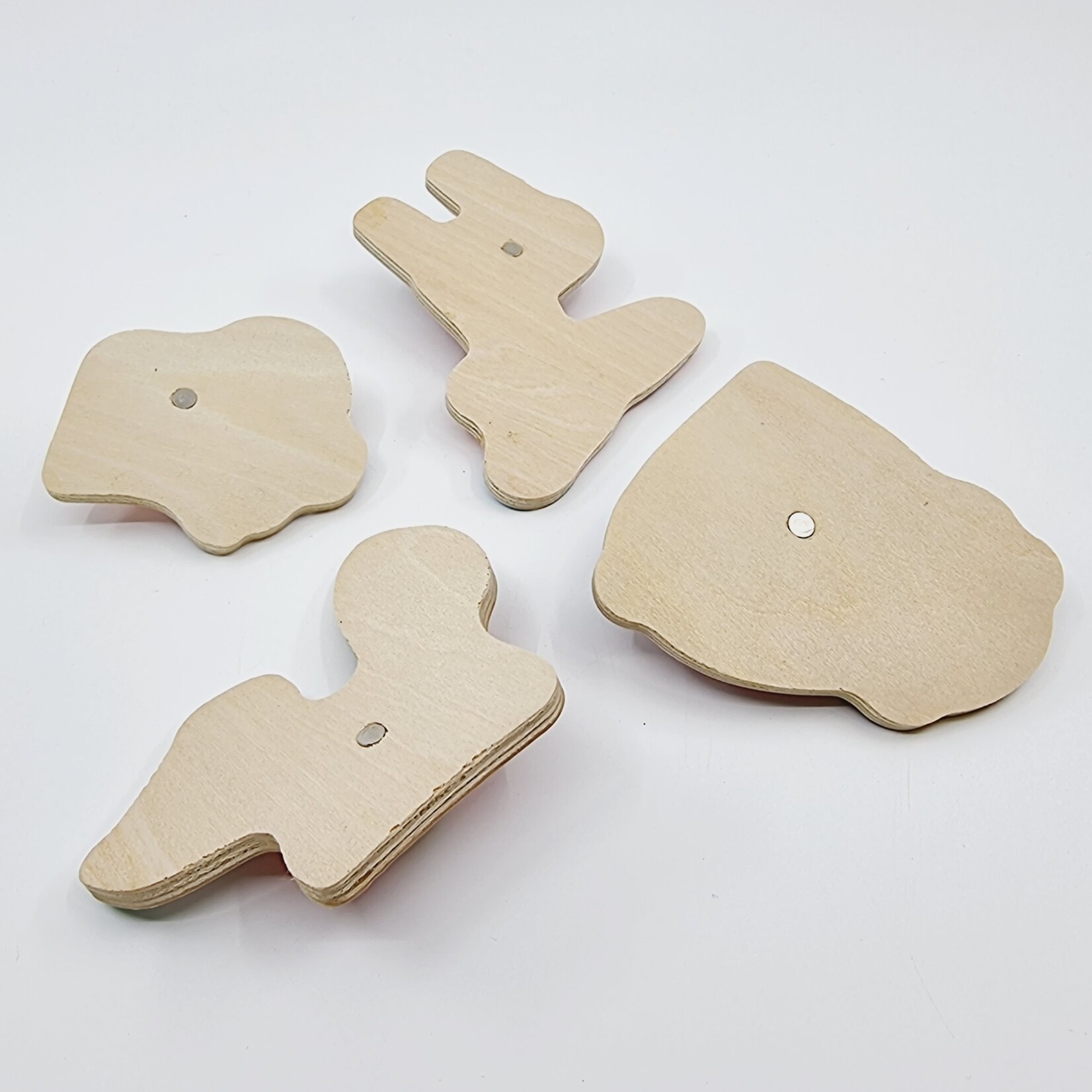 Junod Puzzle en bois à encastrer - Animaux de la forêt (6 pièces)