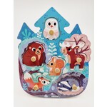 Junod Puzzle en bois à encastrer - Animaux de la forêt (6 pièces)