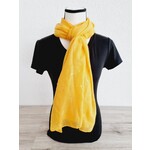 Cache Cache Foulard jaune imprimé plume