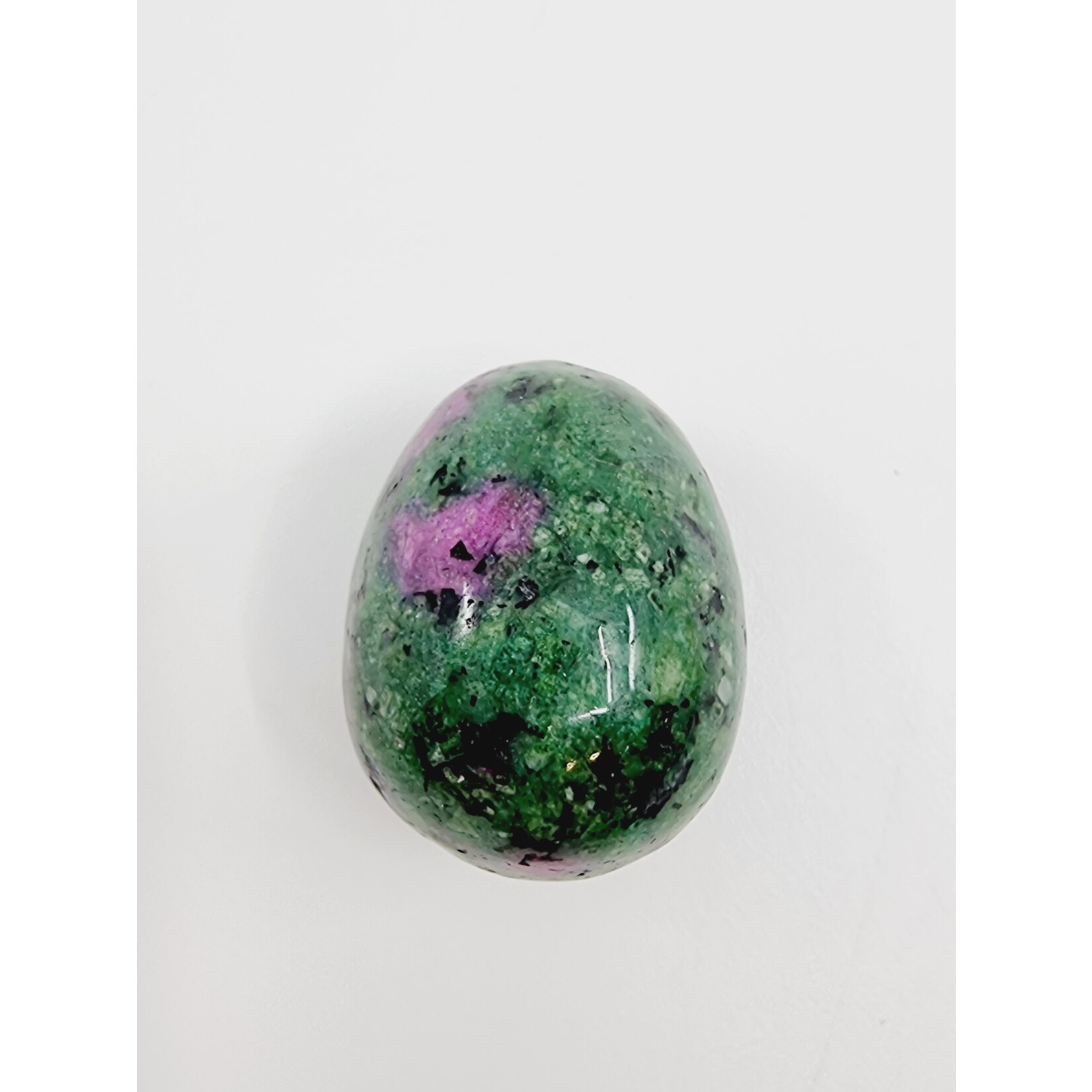 Oeuf en pierre naturelle - Zoïsite verte et violette