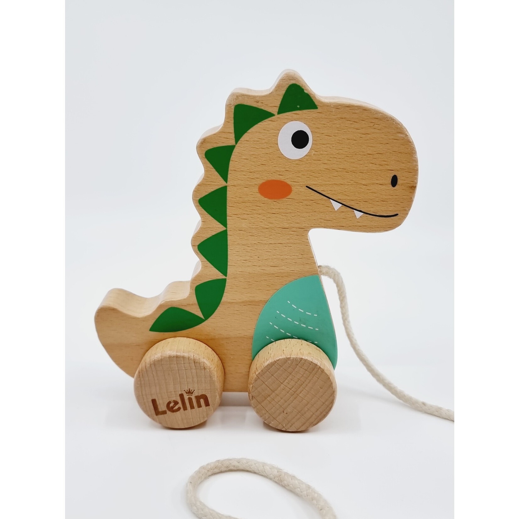 Lelin Théo le dino en bois à promener