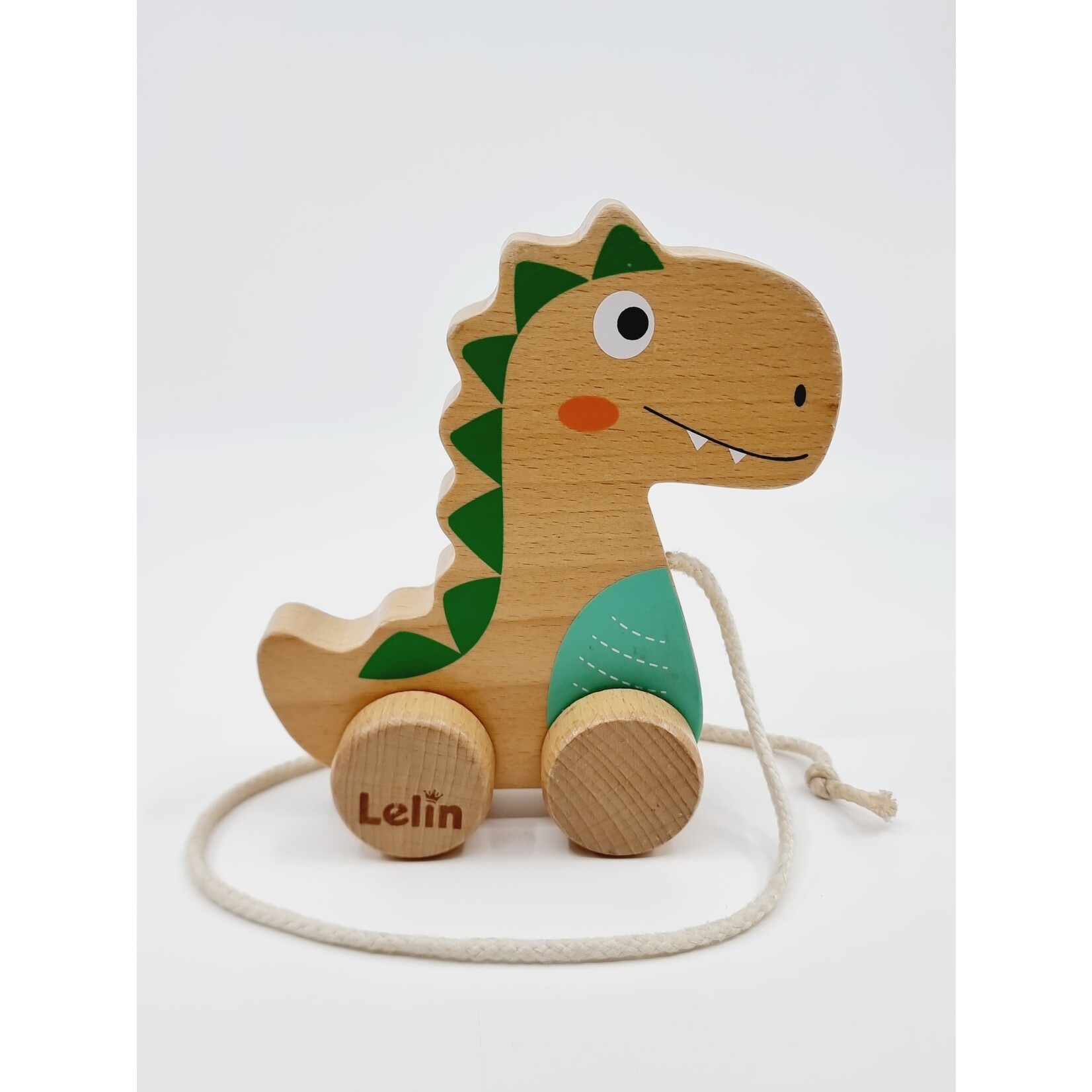 Lelin Théo le dino en bois à promener