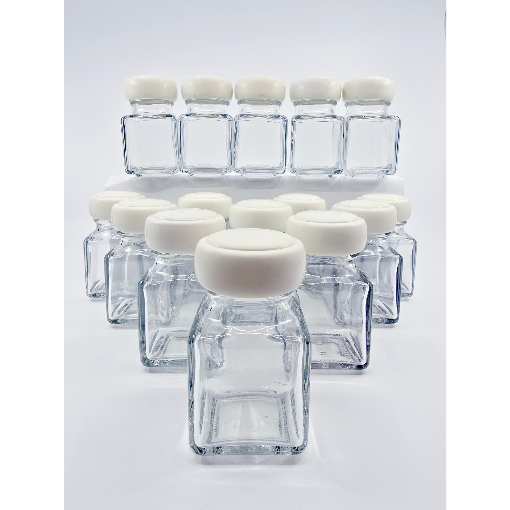 Pot à épices ancien en verre – Ensemble de 15 pièces