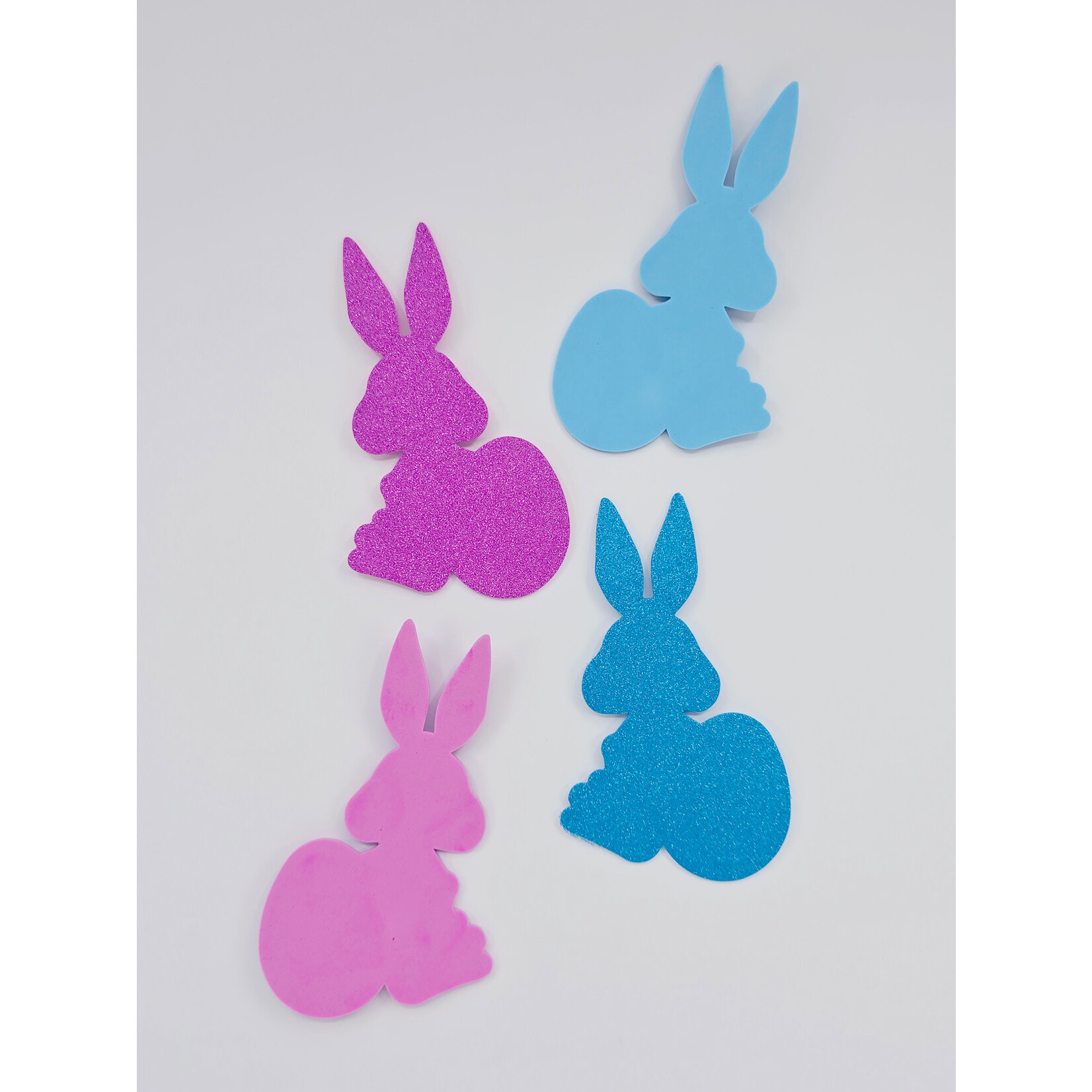 Kit de création de figurines en mousse – lapins pailletés