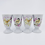 Mazagran – Oiseaux fleuris (4 pièces)