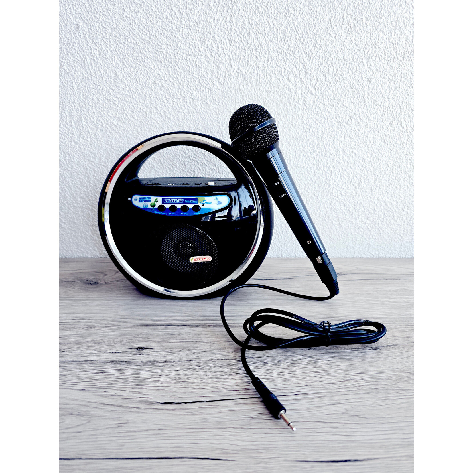 Bontempi Guitare rock électronique avec amplificateur sans fil et microphone