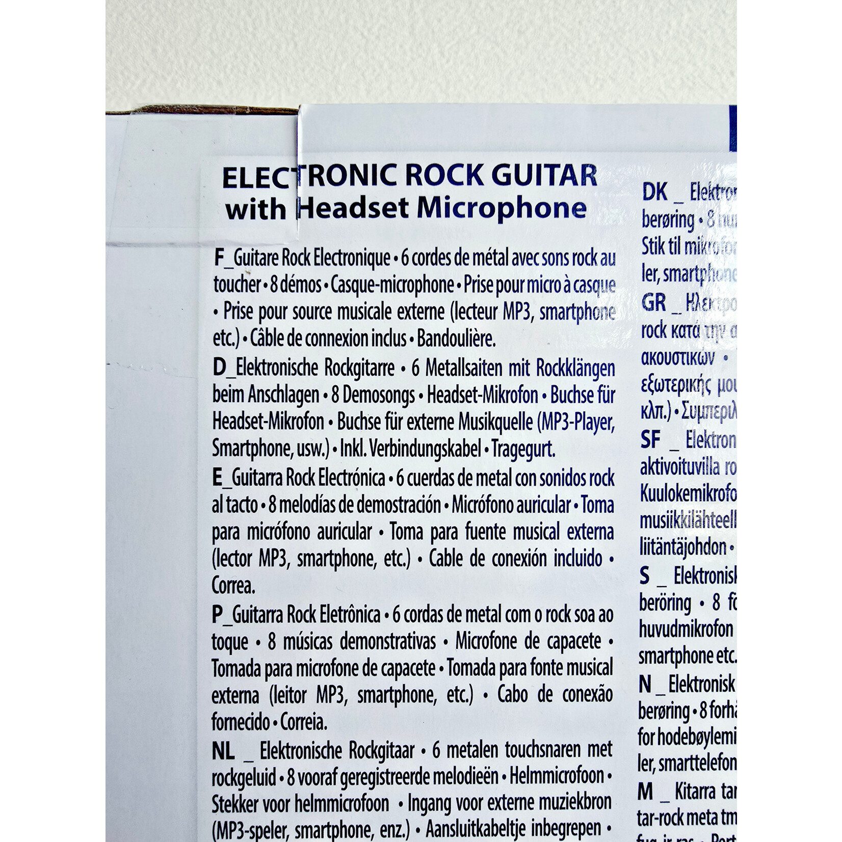 Bontempi Guitare rock électronique avec amplificateur sans fil et microphone