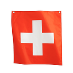 Drapeau suisse avec œillets (100 x 100 cm)