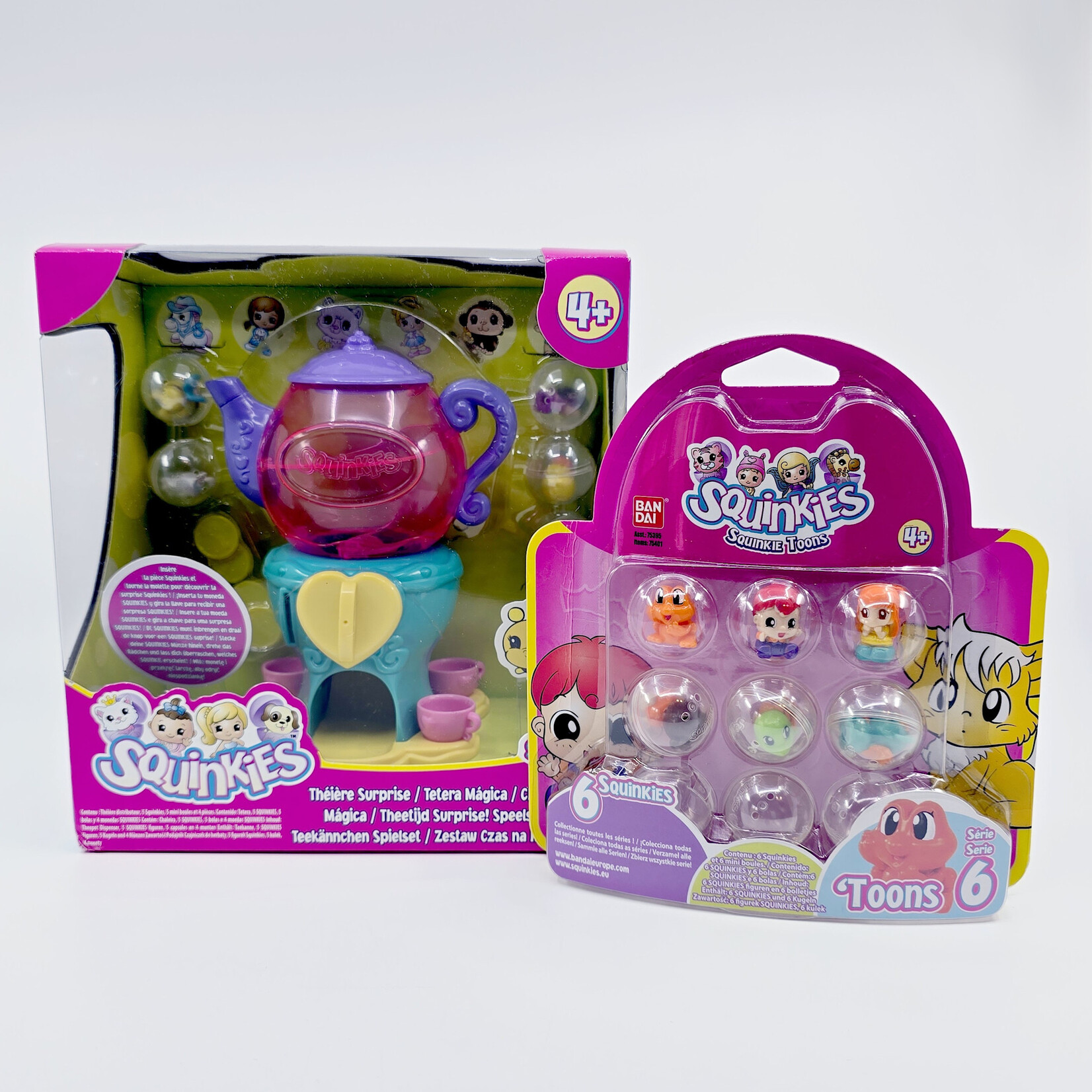 Bandai Théière surprise - Squinkies + pack de 6 Squinkies supplémentaires