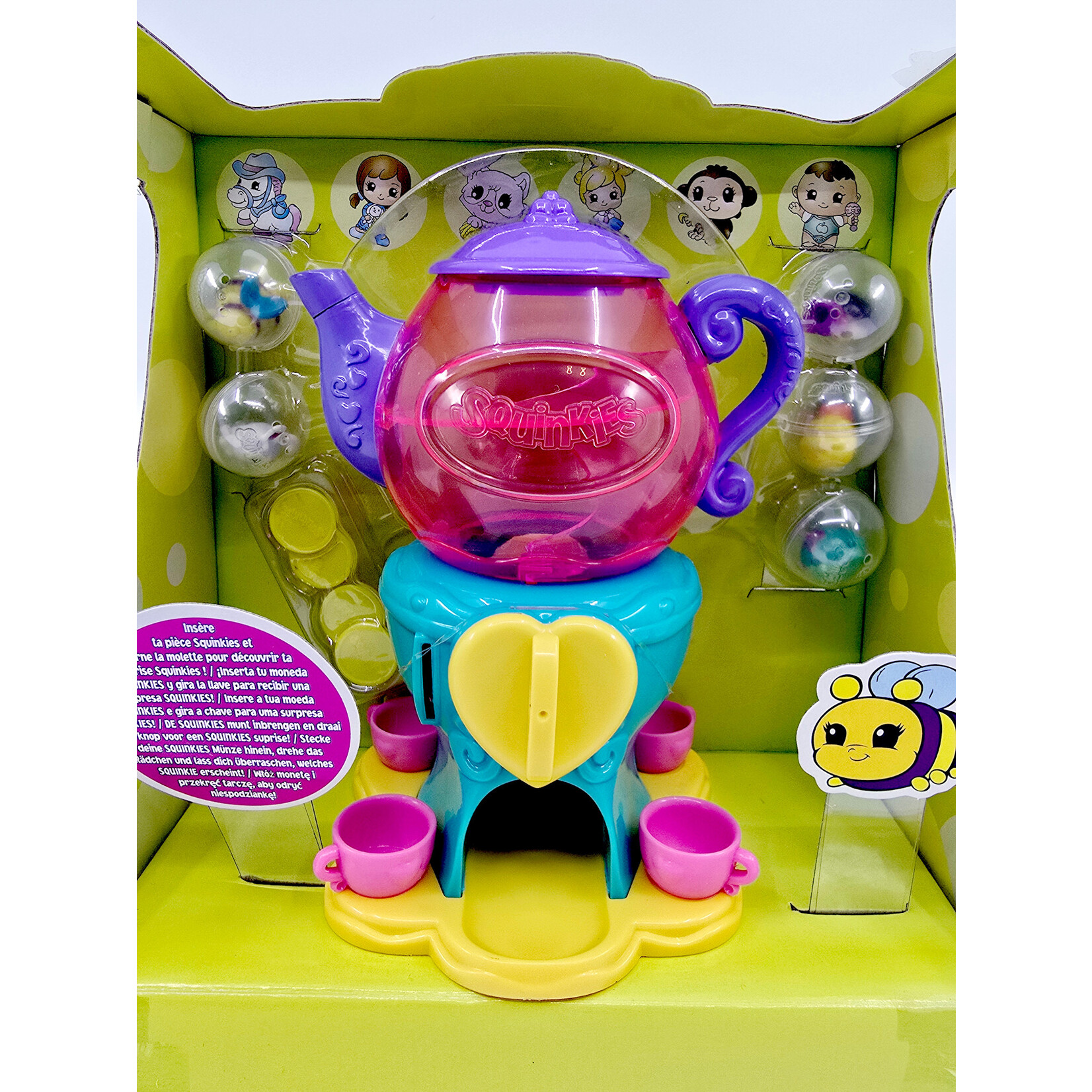 Bandai Théière surprise - Squinkies + pack de 6 Squinkies supplémentaires