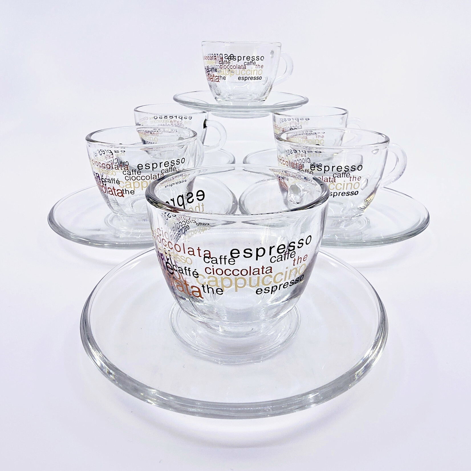 Tasses et sous-tasses Cioccolata (2x6 pièces)