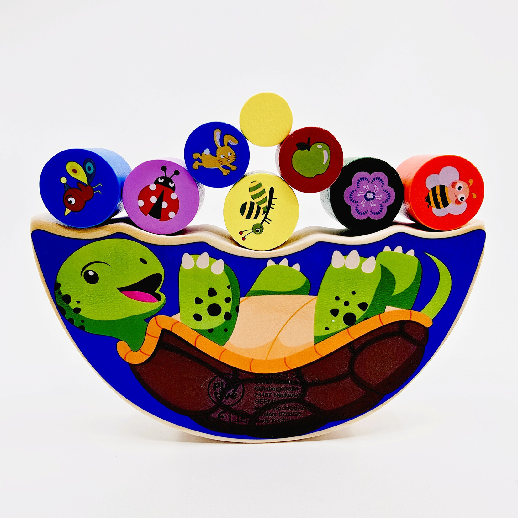 Playtive Jeu d'équilibre en bois - Tortue