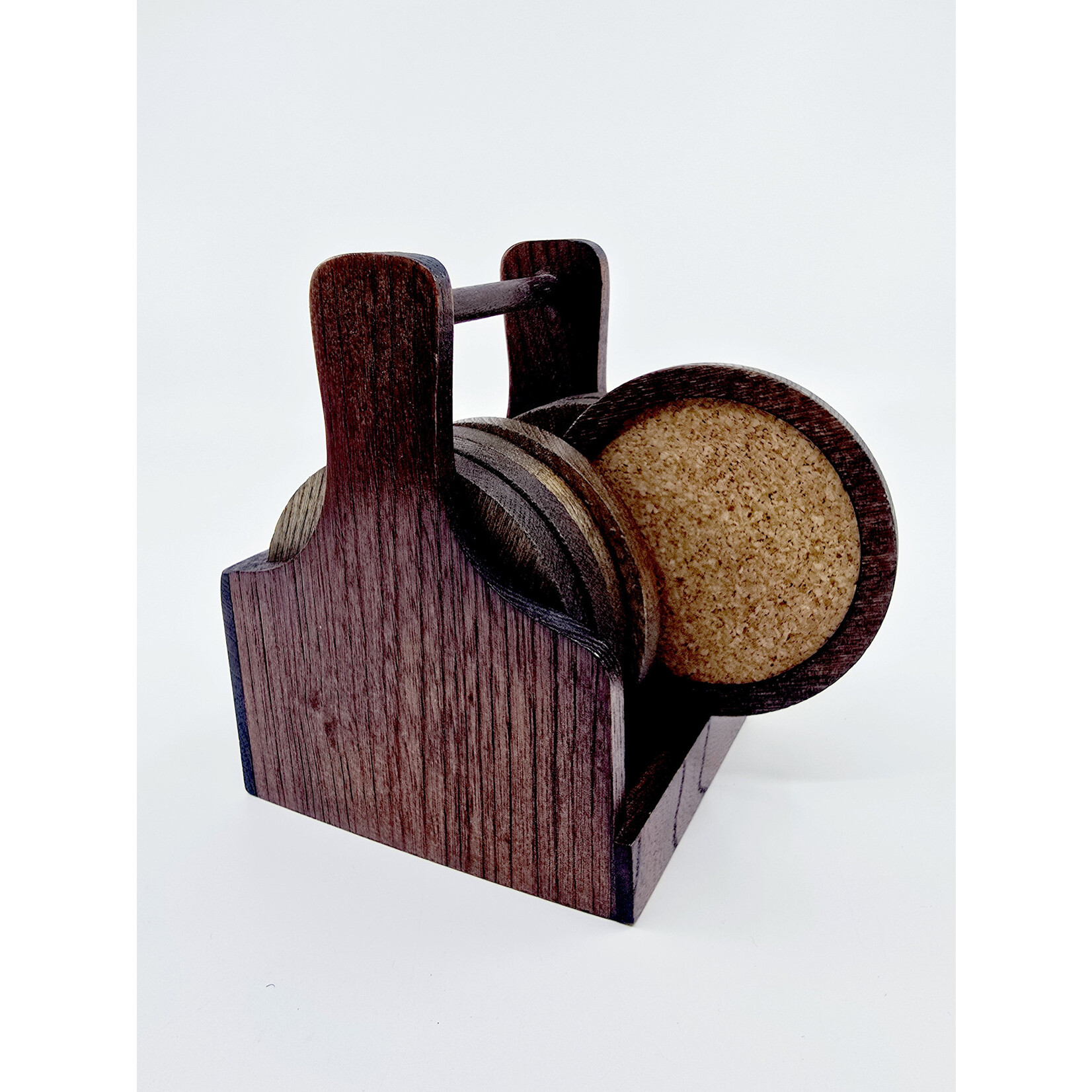 Présentoir avec 8 sous-verres en bois