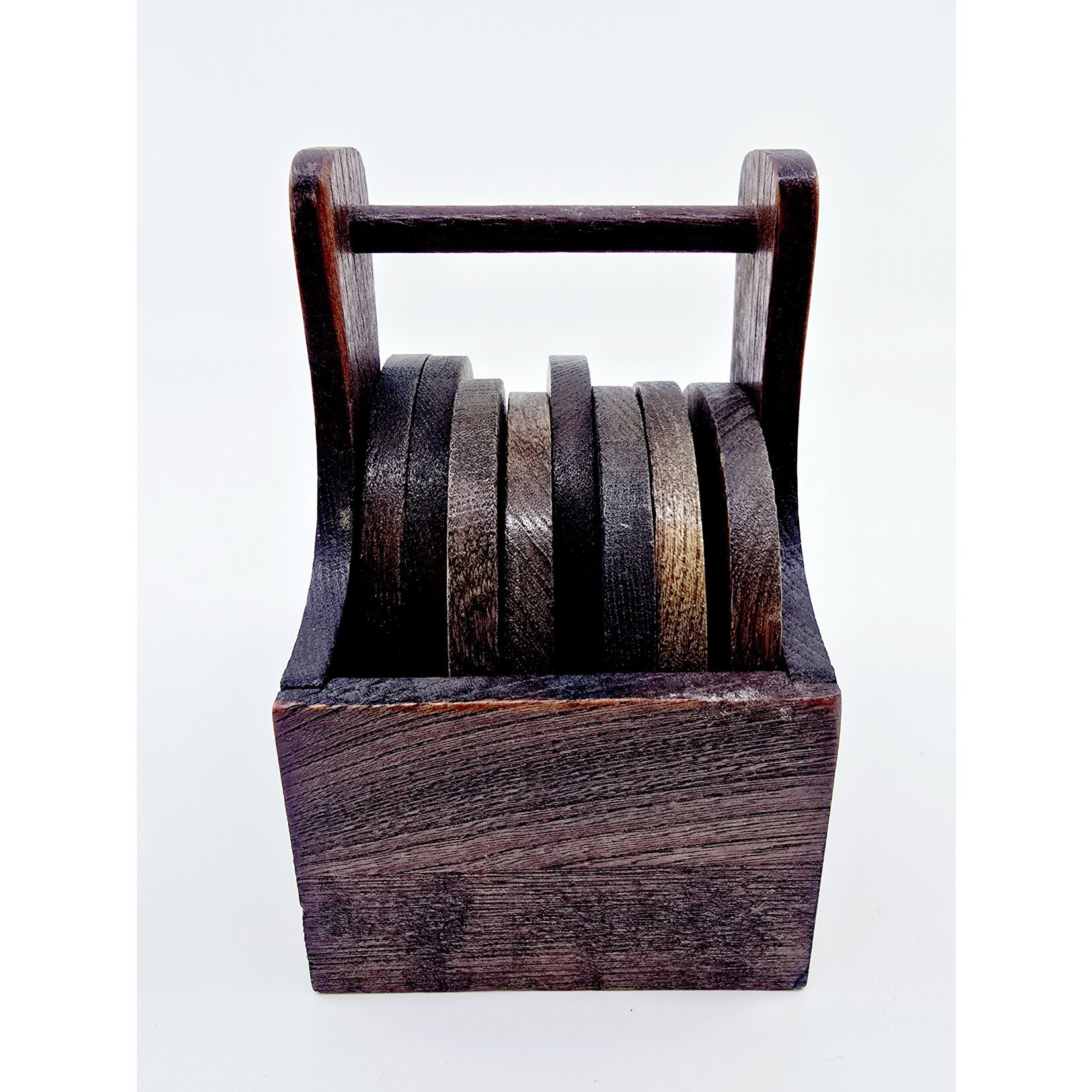 Présentoir avec 8 sous-verres en bois