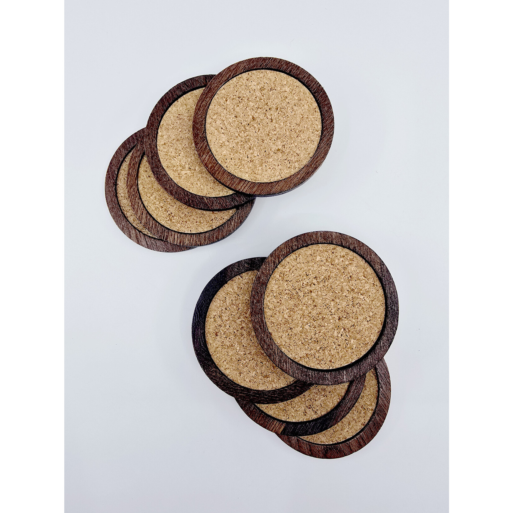 Présentoir avec 8 sous-verres en bois
