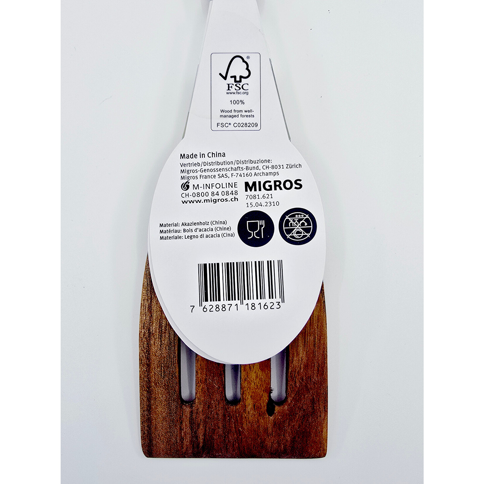 Kitchen & Co Spatule et cuillère en bois d’acacia (modèle 1)