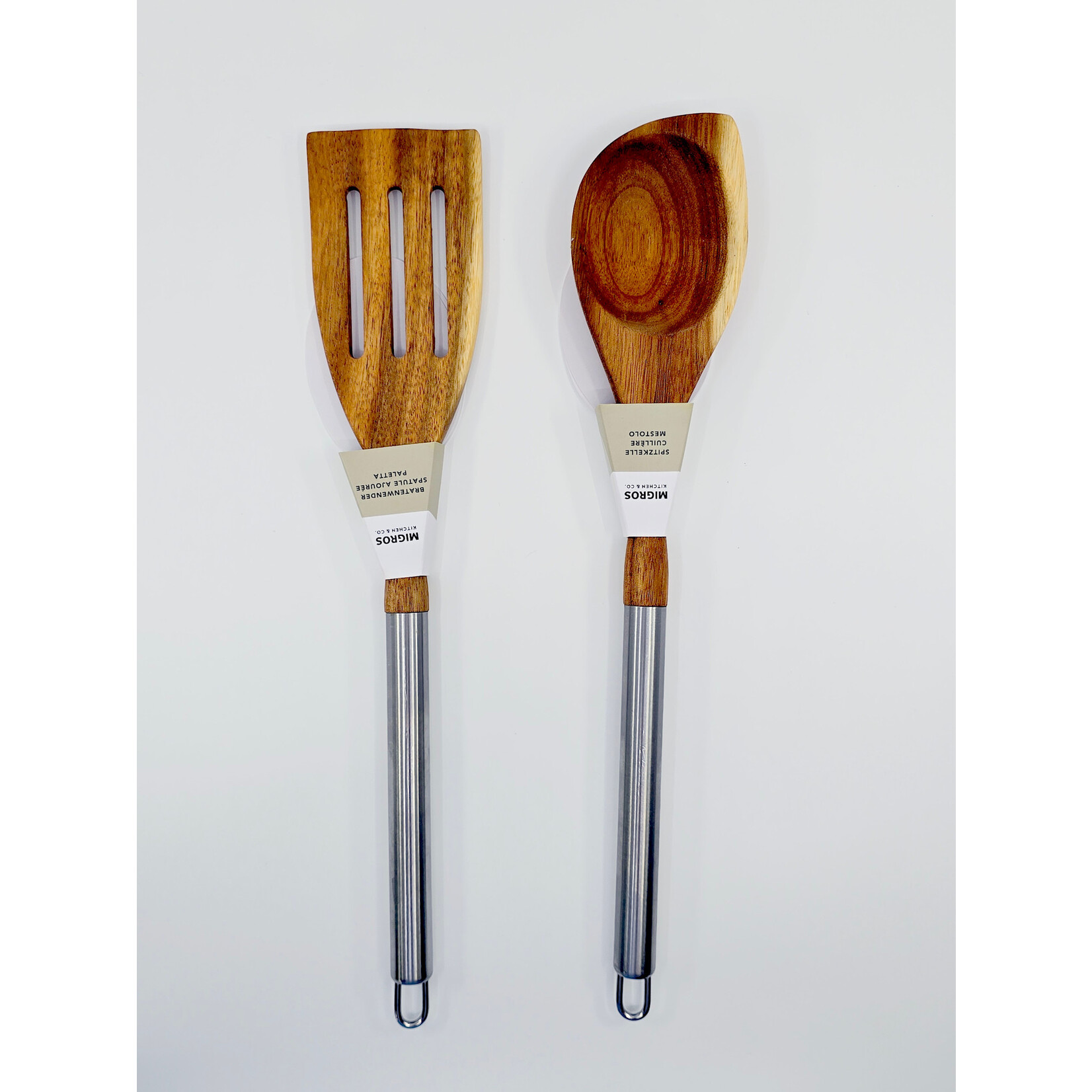 Kitchen & Co Spatule et cuillère en bois d’acacia (modèle 2)