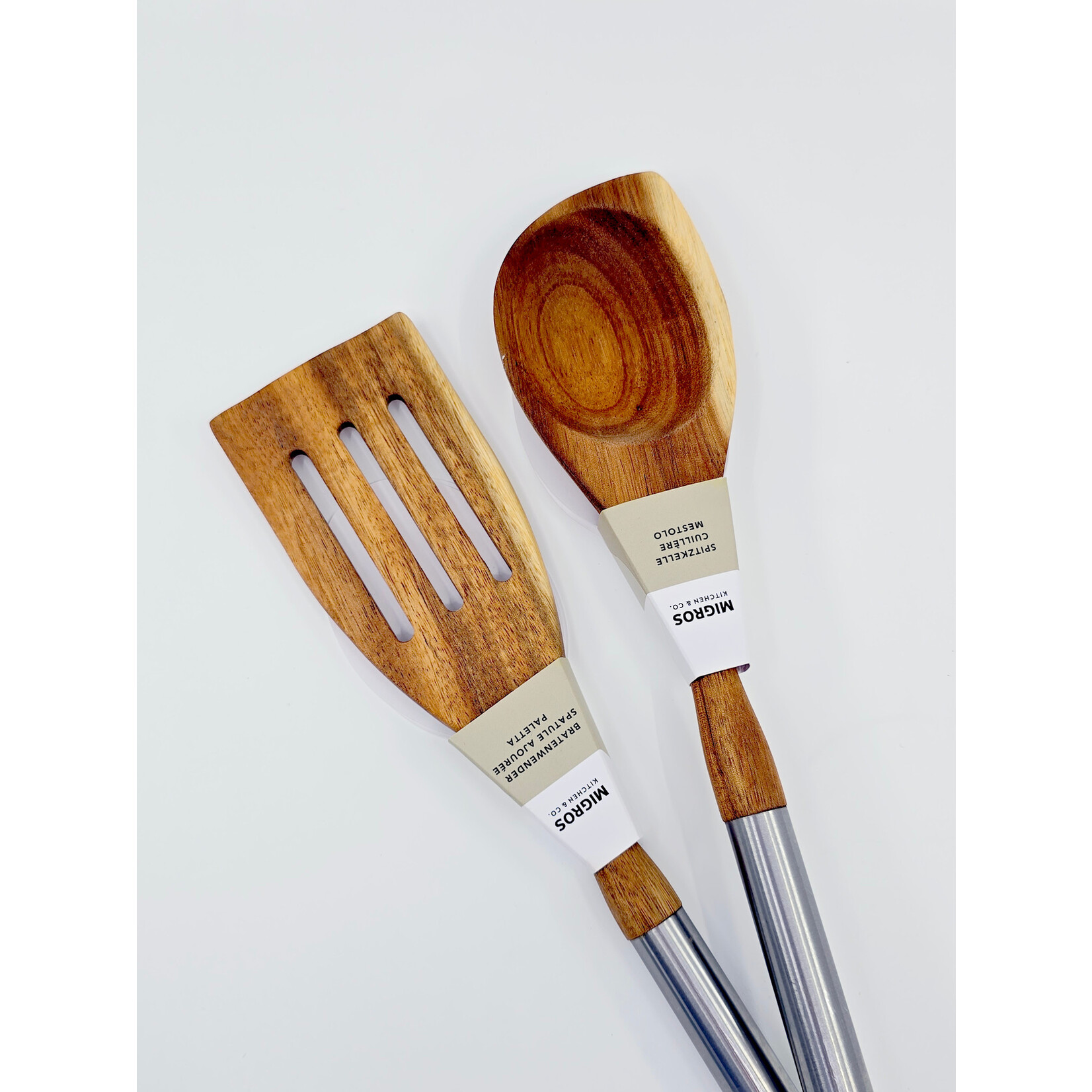 Kitchen & Co Spatule et cuillère en bois d’acacia (modèle 2)