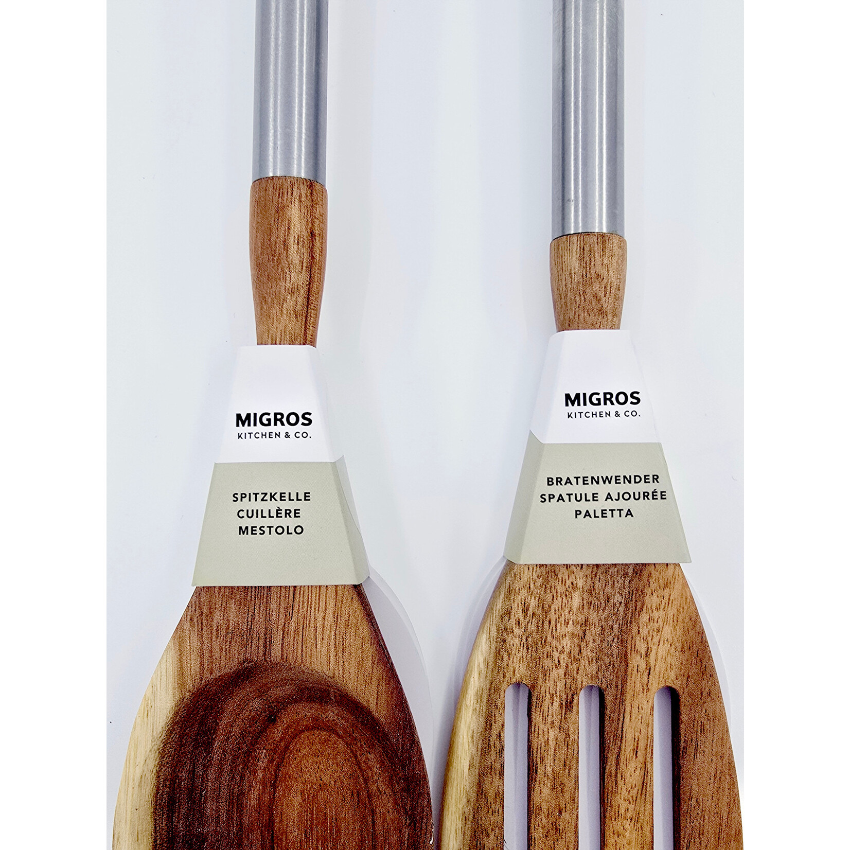 Kitchen & Co Spatule et cuillère en bois d’acacia (modèle 2)